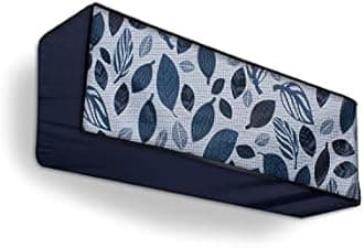 Da Anushi Split Ac Cover Indoor Unit For 2 Ton Capacity Ac, All Weather Polyester Cover / Attractive Digital Prints / Dustproof / Water Resistant Ac Cover (Pack Of 2, Leaf)