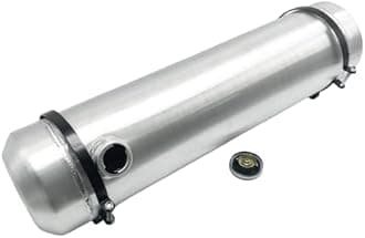JSD 7 Gallons 8" x 33" Aluminum Spun Round Gas Tank Fuel Tank End Fill 3/8" NPT Outlet