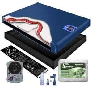 Waterbed 95% Waveless Hardside (Wood Frame) Mattress Better Bundle - King Includes Liner, Mattress Pad, Heater & Fill & Drain Kit
