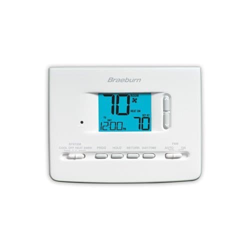 Braeburn2220 Digital Programmable Thermostat, White