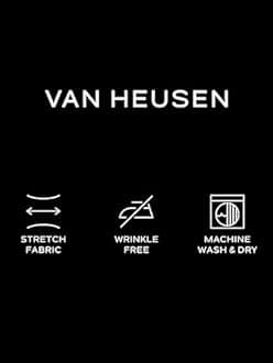 Van Heusen Mens Dress Shirts Regular Fit Lux Sateen Stretch Solid