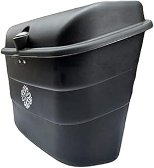 Bike Storage Luggage Side Box with Lock, Heavy Duty Plastic Suitable for All Bikes (Matte Black)