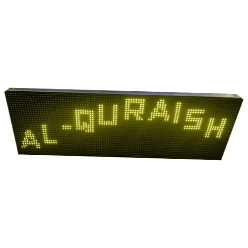 AL-QURAISH P10 Led Running/Scrolling Programable Text Message Display Board WI-FI (YELLOW, 12 INCH. × 37 INCH.)