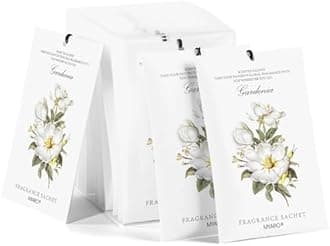 MYARO 12 Packs Gardenia Scented Sachets for Drawer and Closet, Long-Lasting Home Fragrance Sachet for Lover