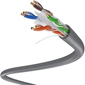 Sadow Cat6 High Speed Ethernet Cable, 100 Meter 550MHZ / 10Gigabit Speed UTP LAN Cable, Network Cable Internet Lan Cable RJ45 Wire, Patch Cord Gigabit Category 6 Wires for Gaming ,Modem, Router-Grey