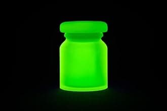 Uranium Glass Tableware (Glow Under UV) - Bottle with Lid, Czech Republic (Frosted)