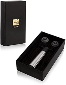 Vacu Vin Wine Saver Stainless Steel Gift Box - Keep Your Wine Fresh and Delightful - Safeguard the Quality of Your Opened Bottles - Luxury Wine Accessor