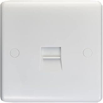 Eurolite Enhance White Plastic 1 Gang Tel Socket Secondary