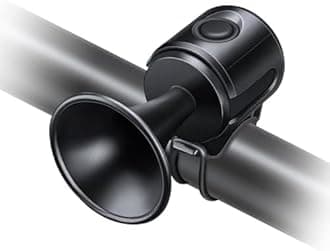 Electric Bike Horn with 120dB Sound, 300mAh Battery, Waterproof, Loud Alert for Cyclists (Black)