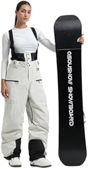 IMPHUT Ski Pants Snowboard Pants for Men, Baggy Snow Pants Insulated Waterproof Windproof, Mens Snow Bibs Overall