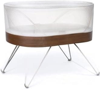 Happiest Baby SNOO Smart Sleeper Bassinet - Bedside Crib with Automatic Rocking Motions and Soothing White Noise - Ideal for Newborn Babies to 6 Months - Natural Sleep Training