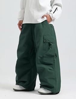 GSOU SNOW Women Men Ski Pants Snowboard Pants Super Baggy Snowboarding Loose Snow Sport Insulation Waterproof Windproof