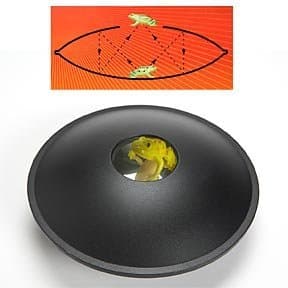 Computer Gear 3D Illusion Mirror, Wall Mount, 7.2" Round Silver Metal Mirror