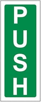 Push(Portrait) Sign Sticker, Waterproof Sticker Sign