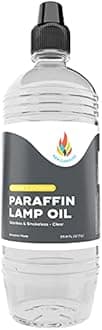 The Dreidel Company Liquid Paraffin Lamp Oil - 1 Liter - Smokeless, Odorless, Ultra Clean Burning Fuel for Indoor and Outdoor Use (Clear) (Pack of 12)