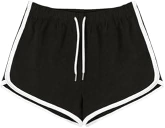 Athletic Shorts for Women Wide Leg Dolphin Hem Drawstring Elastic Waist Casual Summer Running Gym Workout Yoga Shorts