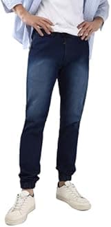 Urbano Fashion Men's Slim Fit Joggers (jog-hps-mblue-40-01_Blue_40)