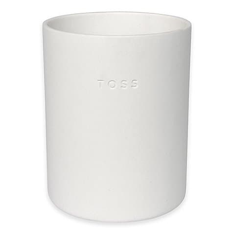 Composition Bath Ensemble Wastebasket, White sandstone