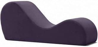 Velvet Tantric Chaise Lounge Chair, 1 Seater Yoga Chaise Lounge, Chaise Sofa Modern Lounge, Relaxing Chaise Lounge Chair, Loveseats and Chaises (Purple)