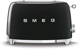 Smeg TSF01BLUS 50's Retro Style Aesthetic 2 Slice Toaster, Black