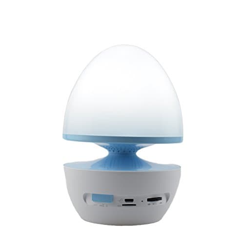 Xmada Multifunctional Bluetooth Smart LED Table Lamp 7 Colors Changing Night Light Bedside Lamp LED Light Bluetooth Speaker (Blue)