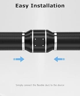 10 Inch 8 Feet Dryer Vent Hose, Aluminum Flexible Duct with 2 Duct Clamps, 4 Layer Protection Heavy-Duty Dryer Hose for Heating Cooling Ventilation and Exhaust