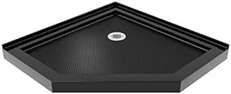 DreamLine Prism Lux 42 in. x 74 3/4 in. Fully Frameless Neo-Angle Shower Enclosure in Oil Rubbed Bronze with White Base, DL-6053-06