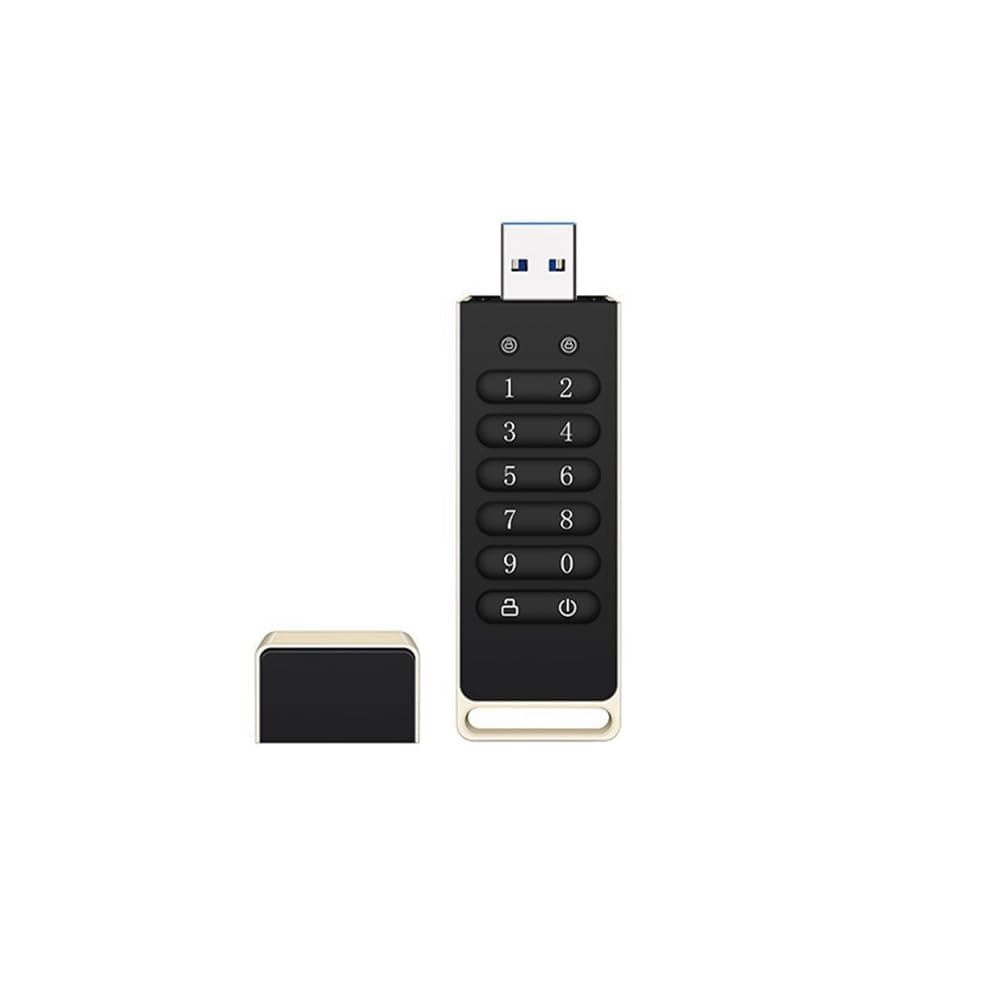 Persistence Secure USB Drive, 32GB Encrypted USB Flash Drive Hardware Password Memory Stick with Keypad USB 3.0 Disk Flash Black