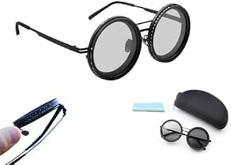 Adjustable Tint Round Polarized Sunglasses for Men – 1-9 Gears, ND Filter Lens, Tinted Eyewear for Beach & Outdoor Activities