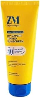 ZM Vitamin C UV Expert Tinted Sunscreen SPF 40, PA +++ For Bright & Glowing Skin | For Dull Skin | Non-Greasy, Quick-Absorbing | UVA UVB Sun Protection | Sunscreen For Women & Men, 50 gm