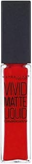 Maybelline Color Sensational Vivid Matte Liquid Lipstick, Rebel Red, 0.26 fl. oz.