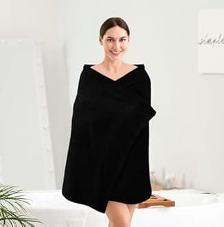 Utopia Towels 4 Pack Premium Bath Towels Set, 27 by 54 Inches, 100% Ring Spun Cotton 600GSM, Lightweight and Highly Absorbent Quick Drying Towels, Perfect for Daily Use, Black