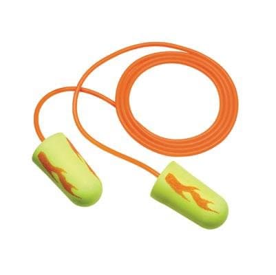 3M Single Use E-A-R soft Yellow Neon Blasts Tapered Foam And Pvc Corded ...