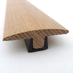 Solid Oak Unfinished Height Adjustable Twin Flooring Profile, Threshold Cover Strip, Door Bar, Suitable for 15-18mm Floors by Weatherbar