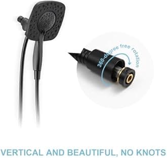 OFFO Shower Hose, 72 in Bidet Hose High Pressure Explosion Proof for Bidet Sprayer Stainless Steel Electroplating with Woven Inner Tube, Matte Black