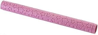 SilikomartWonder Cakes Collection Decorative Pattern Rolling Pin for Cake Decoration, Stars