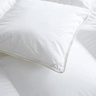 Luxurious White Solid Medium Weight, Twin Size Goose Feathers Down Comforter for All-Season Weather Duvet Insert, Premium Baffle Box, 100% Egyptian Cotton Cover, 55 oz. Fill Weight
