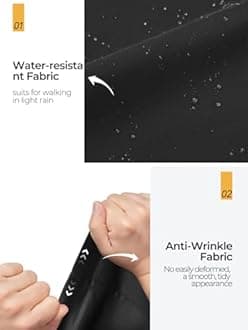 SaphiRose Lange Regenjacke für Damen, Outdoor-Regenmantel, Windbreaker, mit Kapuze