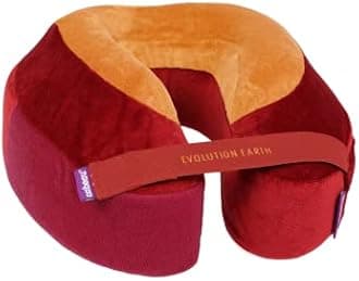 Cabeau Evolution Earth Memory Foam Travel Neck Pillow The Best Travel Pillow with 360° Head, Neck and Chin Support - Fire