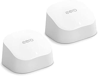 Amazon eero 6 mesh Wi-Fi router | 500 Mbps Ethernet | Coverage up to 280 m2 | Connect 75+ devices | 2-Pack