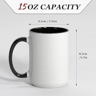 CWYW Personalised Mug with Photo Custom Coffee Mug with Picture Personalised Coffee Mugs with Name 15oz Double Side Custom Mug Novelty Custom Gift for Him Or Her