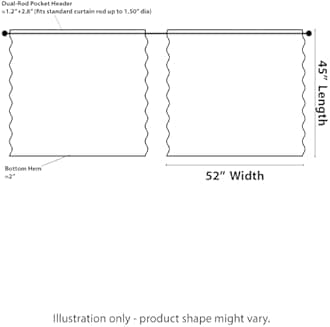 Kotile White Lace Curtains, 45 Inch Length, Short Vintage Curtains for Kitchen Windows, Country Floral Lace, Sheer Rod Pocket, 52 x 45 Inch, 2 Panels
