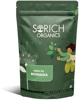 Sorich Organics Moringa Green Tea 50gm | Green Tea | Green Tea Loose Leaves | Immunity Booster | High Antioxidants | Improves Metabolism | Cold Relief