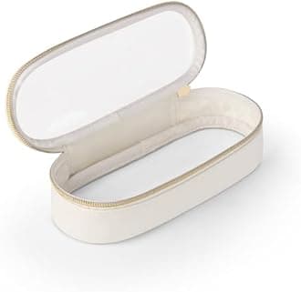 Clear Travel Makeup Brush Holder, Leather Makeup Brush Toiletry Bag, Portable Cosmetic Brush Case, Transparent Waterproof Makeup Brush Storage Bag