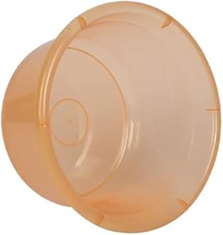 Kuber Industries Set of 6 Bathroom Combo Set | Bathroom Set | 3 Piece Tub-25 L & 3 Piece Bucket-13 L Bathing Set | Modern Bathroom Accessories Set | Transparent Orange