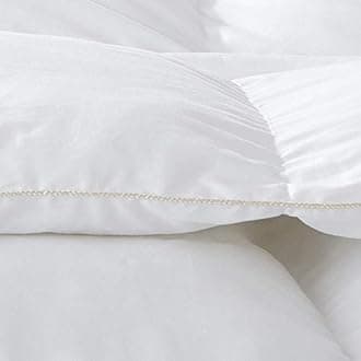 LUXURIOUS TWIN/TWIN XL Size Siberian GOOSE DOWN Comforter, 1200 Thread Count 100% Egyptian Cotton 750FP, 50oz, 1200TC, White Solid