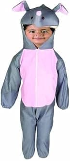 Animal dress for kids | wild animal costume for boys & girls | school function theme party fancy dress 2-8 years (2-3 Years, Elephant)