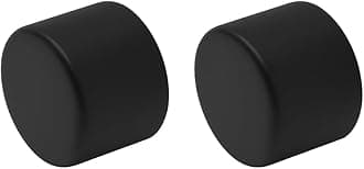 Matt Black Dimmer Knobs – Pack of 2, Ø21.7mm x 15.8mm, Universal Replacement, 6mm D-Spindle