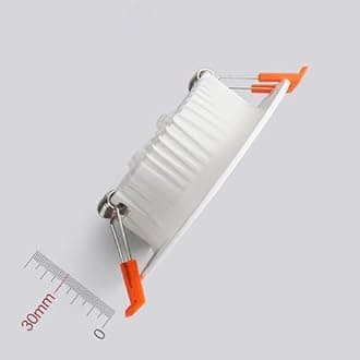 24W LED Recessed Ceiling Spotlights, 6000K Cold White Ultra Slim Panel Light, Cut Φ190-210mm, AC110-240V Round Downlights for Living Room Office, 4 Pack