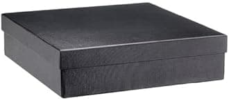 Allure - Bulk Case Of 12 - Large Necklace Box With LED Light, Square Shaped, Elegant Diamond Necklace Case, For Unique Proposal Or Wedding, Luxury Black Velvet Interior Jewelry Display Gift Box.